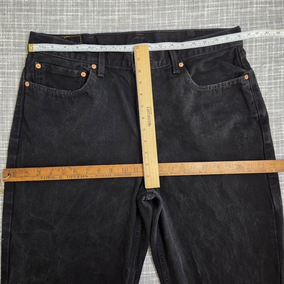 Levi's 550 Jeans Relaxed Fit Black Straight/Tapered Men's 38X32 (actual 37X31) - Picture 6 of 13